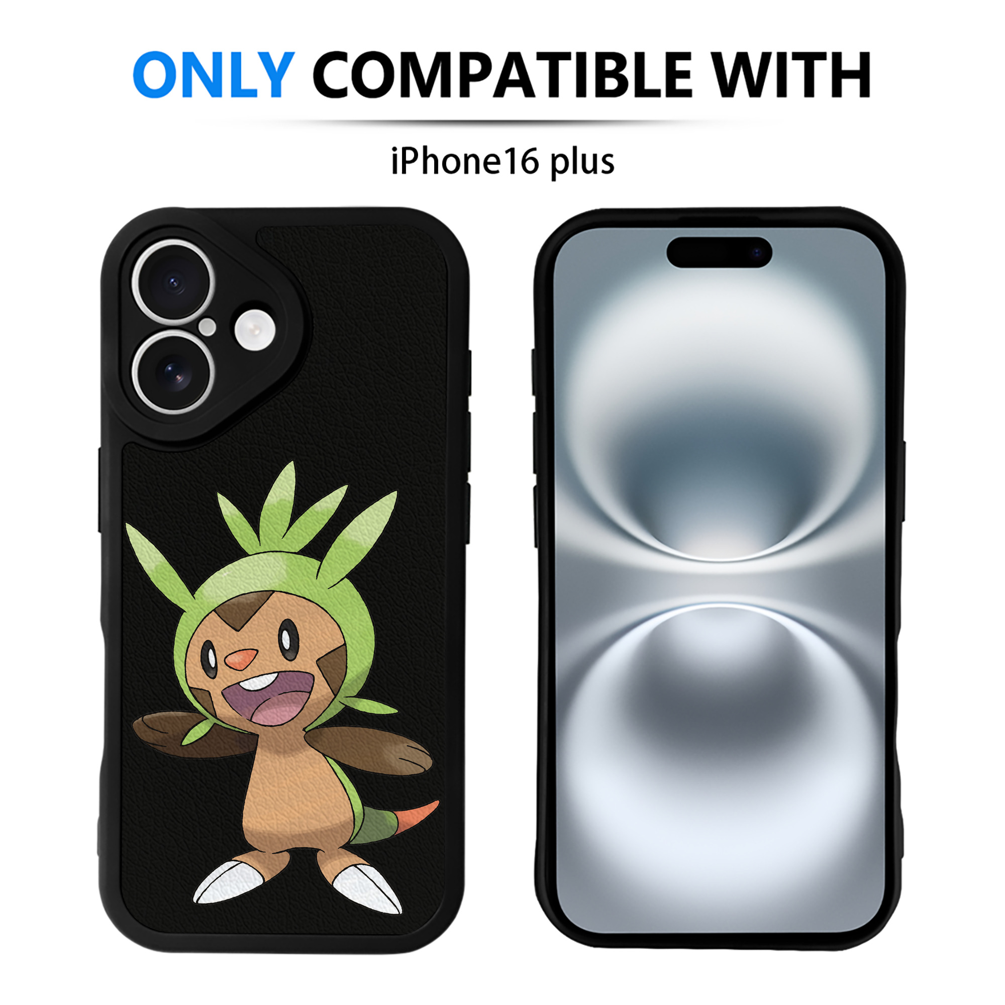 （画像用） ポケットモンスター Pokémon 【iPhone 16シリーズ対応】シリコンスマホケース（レザー調） 材質：シリコン